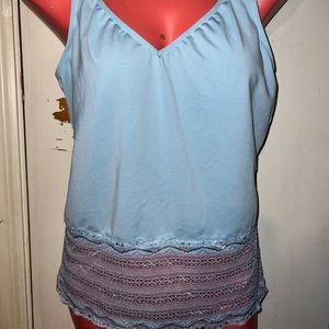 Baby Blue Cami. Baby Blue With Lace Camisole. Size 1X